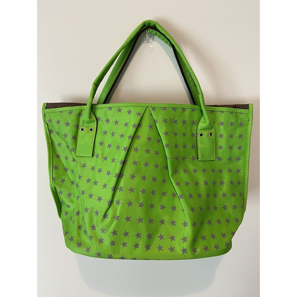 New, Esbag Collection Vinyl Lime Green With Grey Stars. 17’’w - 11’’ Long